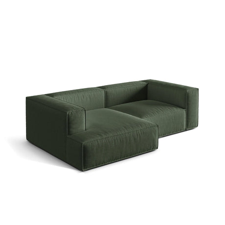 Nuria Ecksofa Links, mit Bezug aus Strukturierter Stoff (Lib12) in Moss Green, 147x252 cm – Bild 4