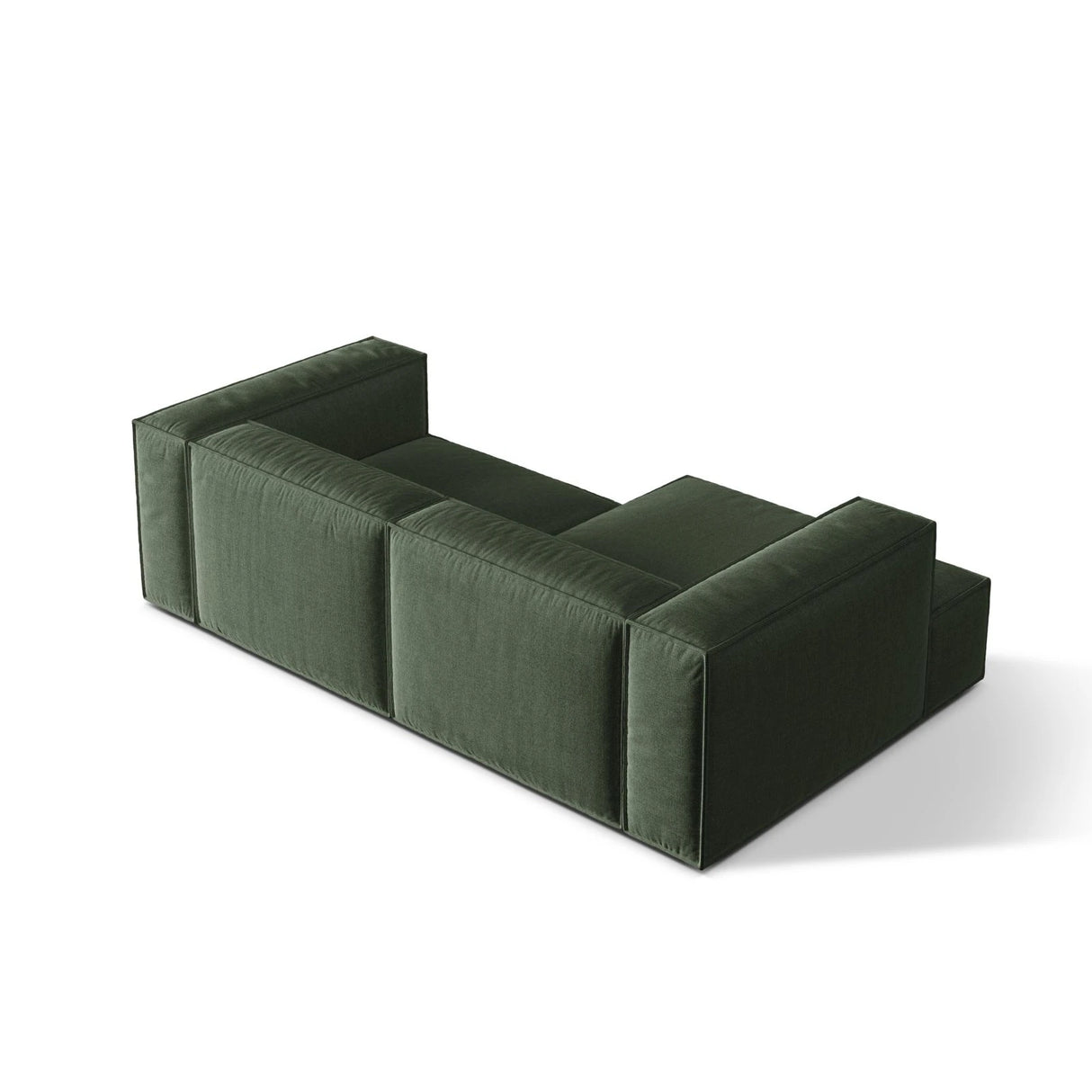Nuria Ecksofa Links, mit Bezug aus Strukturierter Stoff (Lib12) in Moss Green, 147x252 cm – Bild 5