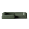 Nuria Ecksofa Links, mit Bezug aus Strukturierter Stoff (Lib12) in Moss Green, 147x292 cm – Bild 1
