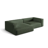 Nuria Ecksofa Links, mit Bezug aus Strukturierter Stoff (Lib12) in Moss Green, 147x292 cm – Bild 4