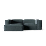 Nuria Ecksofa Links, mit Bezug aus Strukturierter Stoff (Lib13) in Deep Petrol, 147x252 cm – Bild 1