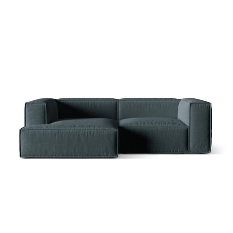Nuria Ecksofa Links, mit Bezug aus Strukturierter Stoff (Lib13) in Deep Petrol, 147x252 cm – Bild 1