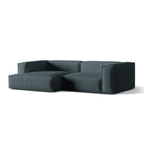 Nuria Ecksofa Links, mit Bezug aus Strukturierter Stoff (Lib13) in Deep Petrol, 147x292 cm – Bild 3