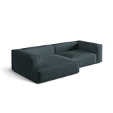 Nuria Ecksofa Links, mit Bezug aus Strukturierter Stoff (Lib13) in Deep Petrol, 147x292 cm – Bild 4