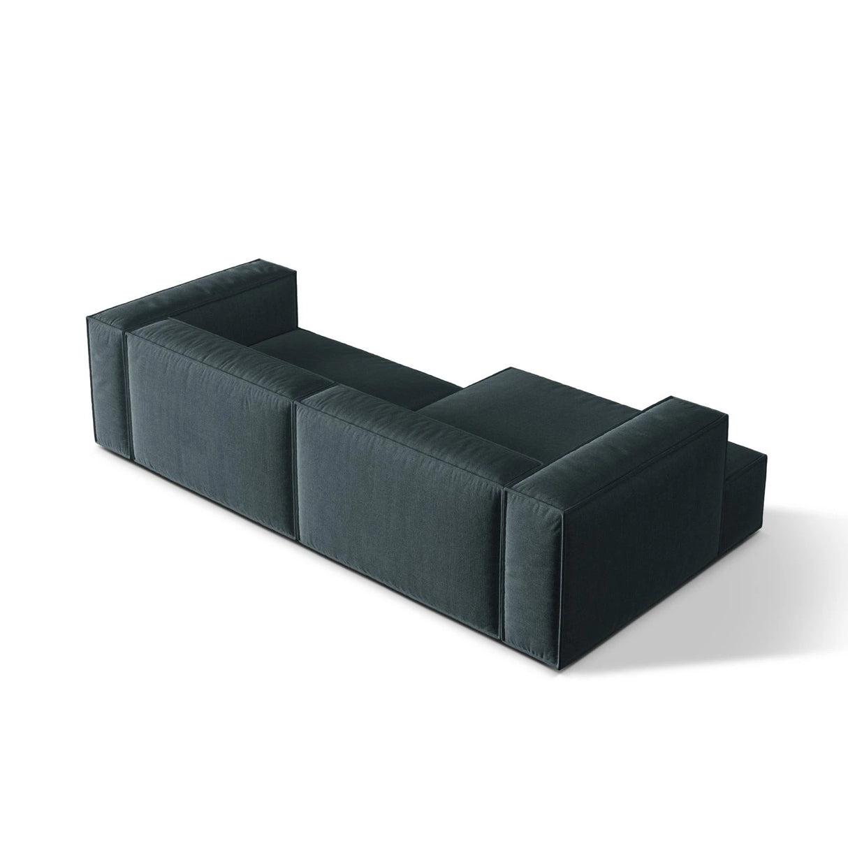 Nuria Ecksofa Links, mit Bezug aus Strukturierter Stoff (Lib13) in Deep Petrol, 147x292 cm – Bild 5
