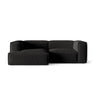 Nuria Ecksofa Links, mit Bezug aus Strukturierter Stoff (Lib22) in Schwarz, 147x252 cm – Bild 1