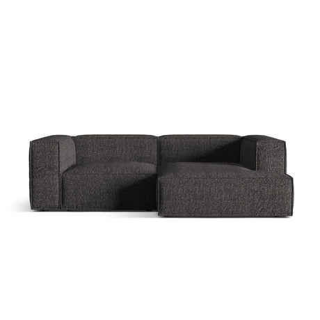 Nuria Ecksofa Rechts, mit Bezug aus Boucle (MoAn) in Anthrazit, 147x252 cm – Bild 1