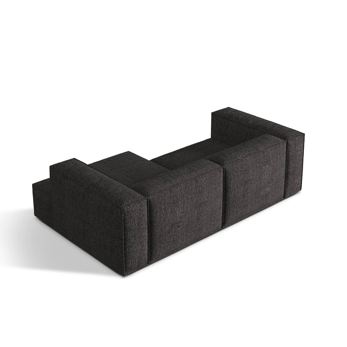 Nuria Ecksofa Rechts, mit Bezug aus Boucle (MoAn) in Anthrazit, 147x252 cm – Bild 5