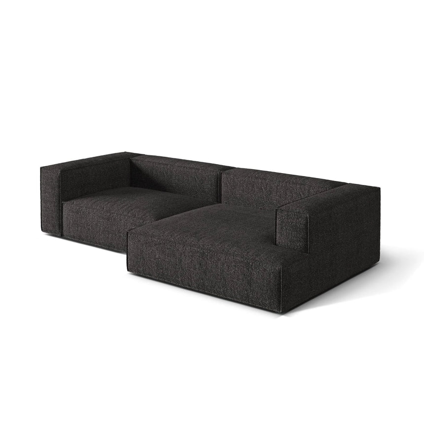 Nuria Ecksofa Rechts, mit Bezug aus Boucle (MoAn) in Anthrazit, 147x292 cm – Bild 4