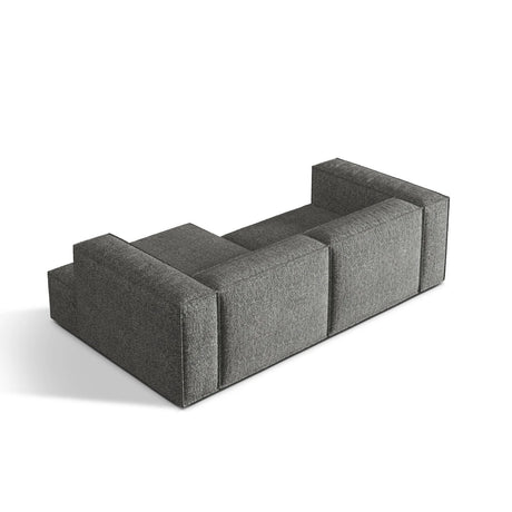 Nuria Ecksofa Rechts, mit Bezug aus Boucle (MoGra) in Graphit, 147x252 cm – Bild 5