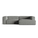 Nuria Ecksofa Rechts, mit Bezug aus Boucle (MoGra) in Graphit, 147x292 cm – Bild 1