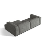 Nuria Ecksofa Rechts, mit Bezug aus Boucle (MoGra) in Graphit, 147x292 cm – Bild 5