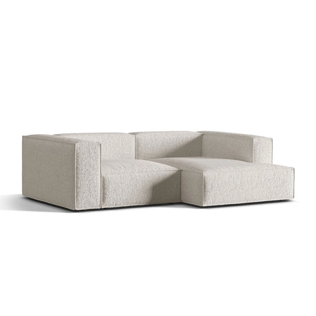 Nuria Ecksofa Rechts, mit Bezug aus Boucle (MonPea) in Grey Beige Melange, 147x252 cm – Bild 3