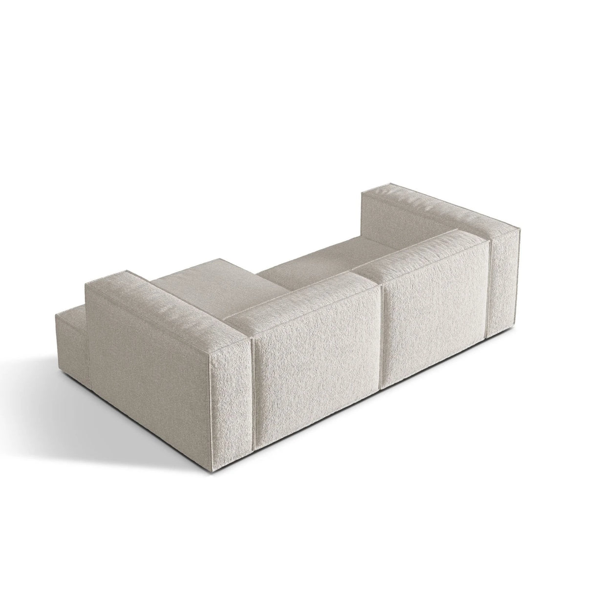 Nuria Ecksofa Rechts, mit Bezug aus Boucle (MonPea) in Grey Beige Melange, 147x252 cm – Bild 5