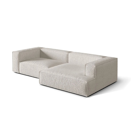 Nuria Ecksofa Rechts, mit Bezug aus Boucle (MonPea) in Grey Beige Melange, 147x292 cm – Bild 4
