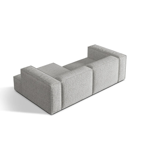 Nuria Ecksofa Rechts, mit Bezug aus Boucle (MonSil) in Silber, 147x252 cm – Bild 5