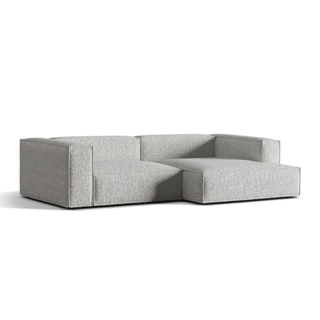 Nuria Ecksofa Rechts, mit Bezug aus Boucle (MonSil) in Silber, 147x292 cm – Bild 3