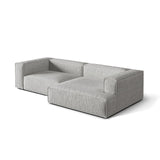 Nuria Ecksofa Rechts, mit Bezug aus Boucle (MonSil) in Silber, 147x292 cm – Bild 4