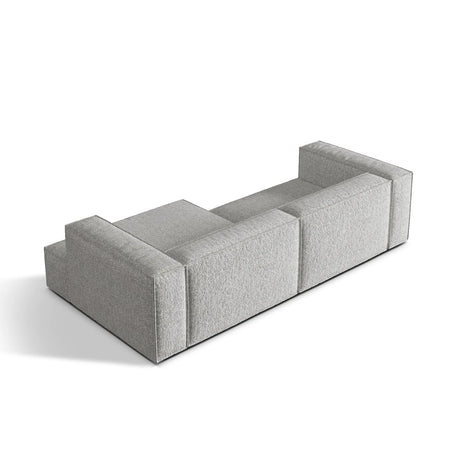 Nuria Ecksofa Rechts, mit Bezug aus Boucle (MonSil) in Silber, 147x292 cm – Bild 5