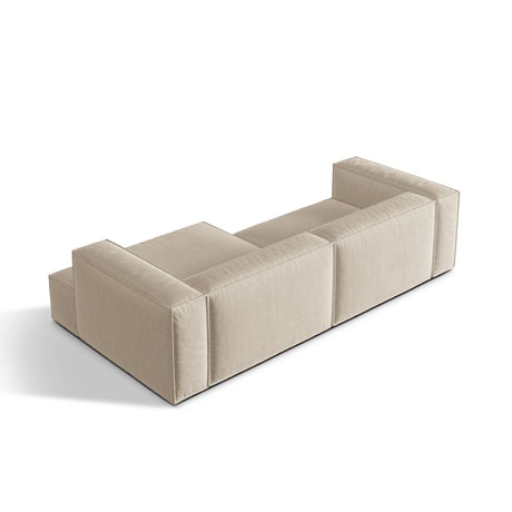 Nuria Ecksofa Rechts, mit Bezug aus Samt, Boucle oder Strukturstoff, 147x292 cm – Bild 5