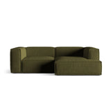Nuria Ecksofa Rechts, mit Bezug aus Samt (ParFor) in Moss Green Melange, 147x252 cm – Bild 1