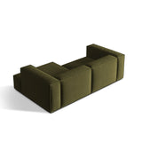 Nuria Ecksofa Rechts, mit Bezug aus Samt (ParFor) in Moss Green Melange, 147x252 cm – Bild 5