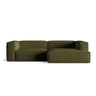 Nuria Ecksofa Rechts, mit Bezug aus Samt (ParFor) in Moss Green Melange, 147x292 cm – Bild 1