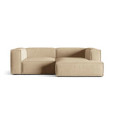 Nuria Ecksofa Rechts, mit Bezug aus Samt (PariBei) in Nude, 147x252 cm – Bild 1