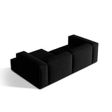 Nuria Ecksofa Rechts, mit Bezug aus Samt (PariBla) in Schwarz, 147x252 cm – Bild 5