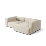 Nuria Ecksofa Rechts, mit Bezug aus Samt (PariCre) in Beige, 147x252 cm – Bild 4