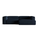 Nuria Ecksofa Rechts, mit Bezug aus Samt (PariDB) in Dunkelblau, 147x292 cm – Bild 1