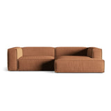 Nuria Ecksofa Rechts, mit Bezug aus Samt (ParTej) in Honey, 147x292 cm – Bild 1