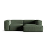Nuria Ecksofa Rechts, mit Bezug aus Strukturierter Stoff (Lib12) in Moss Green, 147x252 cm – Bild 1