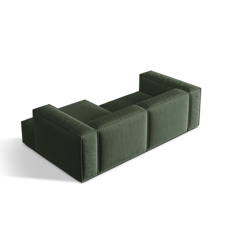 Nuria Ecksofa Rechts, mit Bezug aus Strukturierter Stoff (Lib12) in Moss Green, 147x252 cm – Bild 5