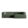 Nuria Ecksofa Rechts, mit Bezug aus Strukturierter Stoff (Lib12) in Moss Green, 147x292 cm – Bild 1