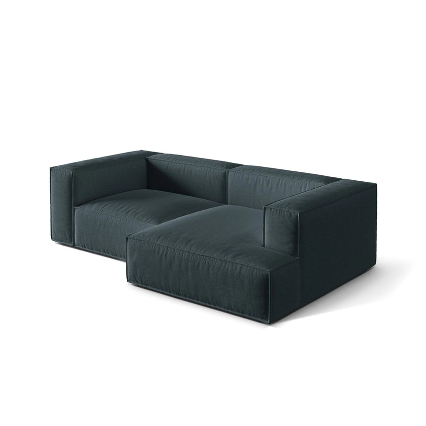 Nuria Ecksofa Rechts, mit Bezug aus Strukturierter Stoff (Lib13) in Deep Petrol, 147x252 cm – Bild 4