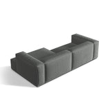 Nuria Ecksofa Rechts, mit Bezug aus Strukturierter Stoff (Lib20) in Grau, 147x292 cm – Bild 5