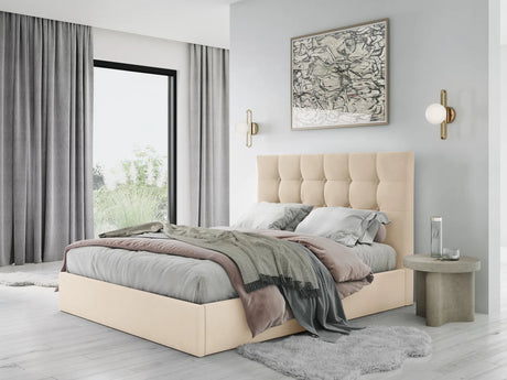 Phaedra Bett mit Stauraum und Kopfteil in Samt, 140x200 cm – Bild 2