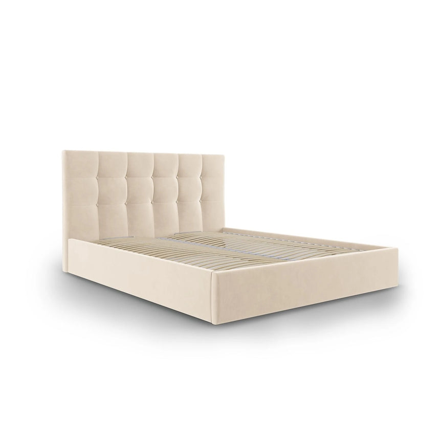 Phaedra Bett mit Stauraum und Kopfteil in Samt, 140x200 cm – Bild 4