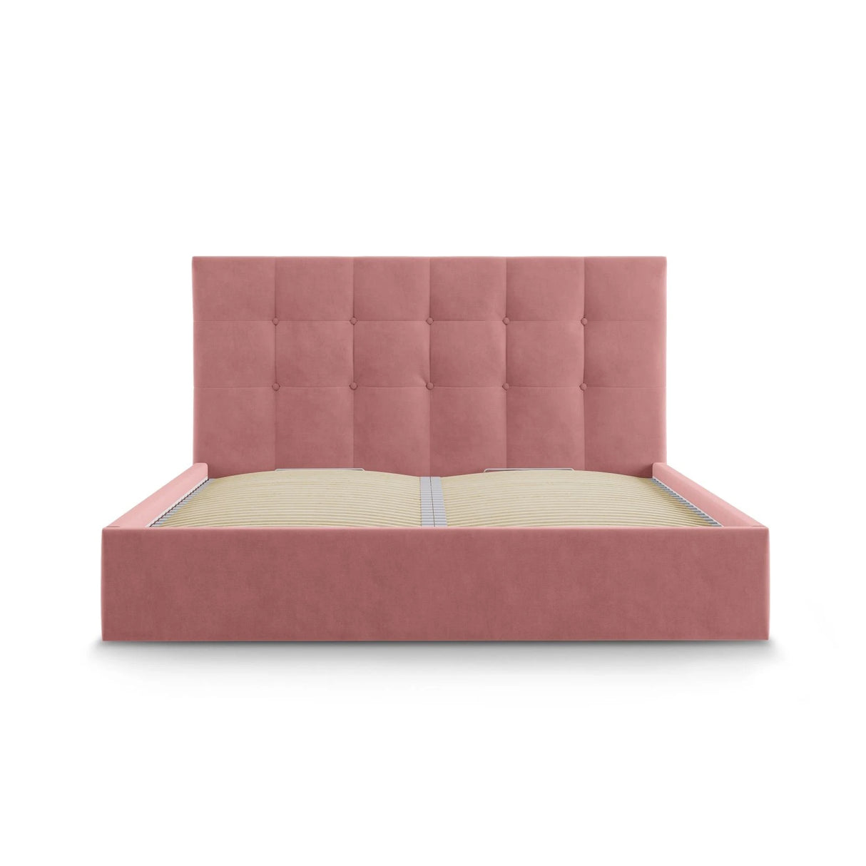 Phaedra Bett mit Stauraum und Kopfteil in Samt (Mat63) in Rosa, 160x200 cm – Bild 6