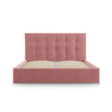 Phaedra Bett mit Stauraum und Kopfteil in Samt (Mat63) in Rosa, 180x200 cm – Bild 6