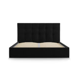 Phaedra Bett mit Stauraum und Kopfteil in Samt (Mat99) in Schwarz, 180x200 cm – Bild 6