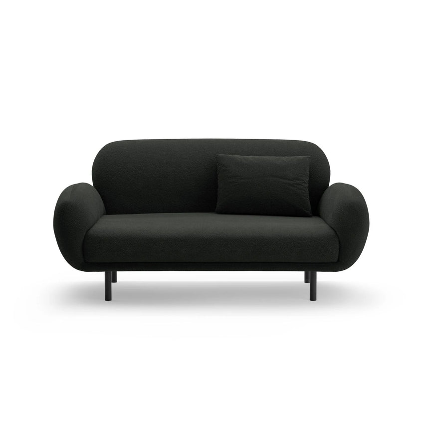 Poppy 2-Sitzer Sofa aus Boucle (Baloo 2082) in Schwarz, 148x72 cm – Bild 1