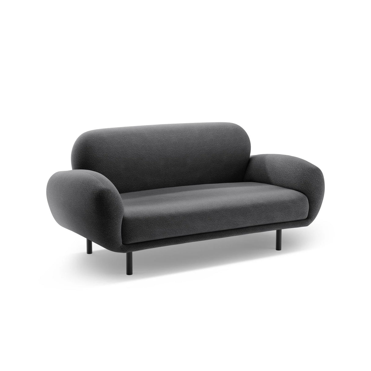 Poppy 2-Sitzer Sofa aus Boucle (Baloo 2083) in Dunkelgrau, 148x72 cm – Bild 4