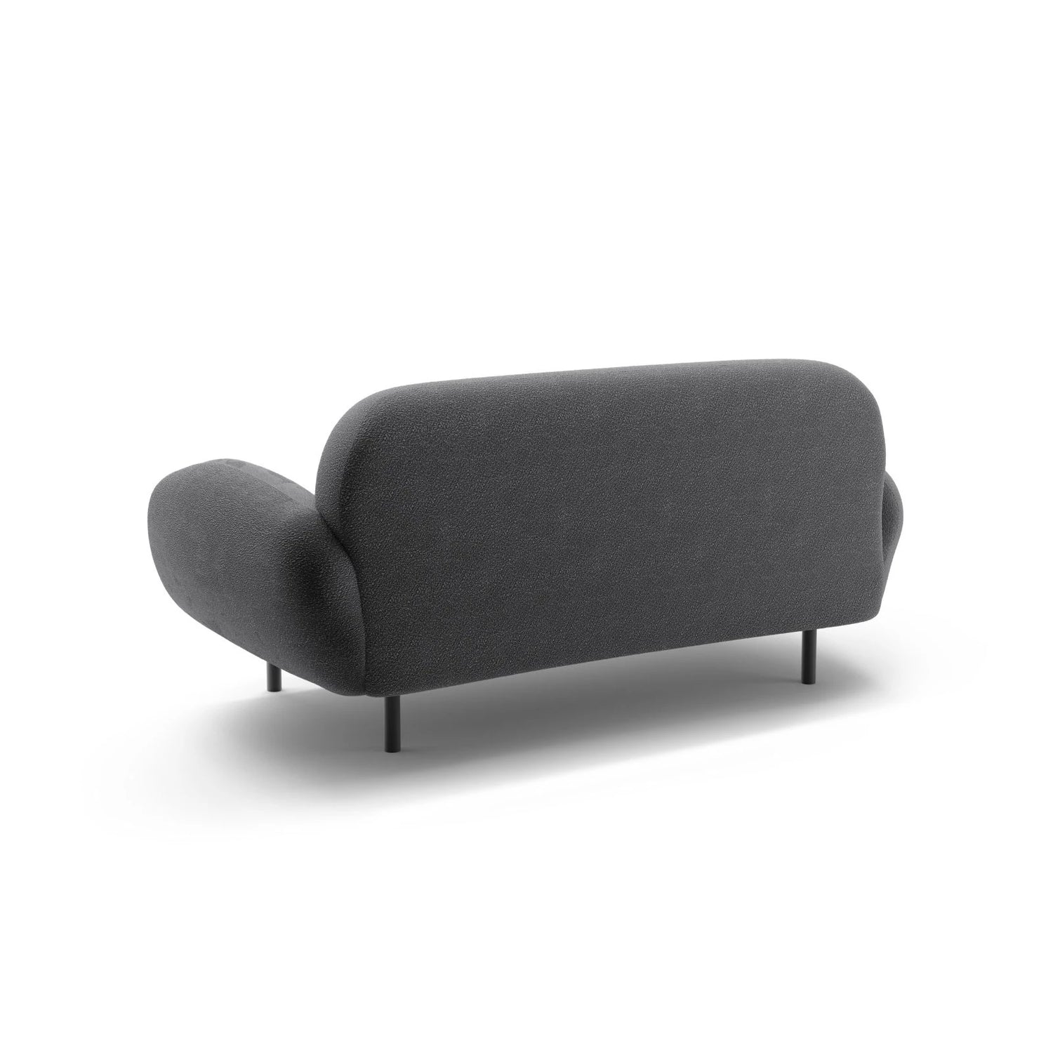 Poppy 2-Sitzer Sofa aus Boucle (Baloo 2083) in Dunkelgrau, 148x72 cm – Bild 5