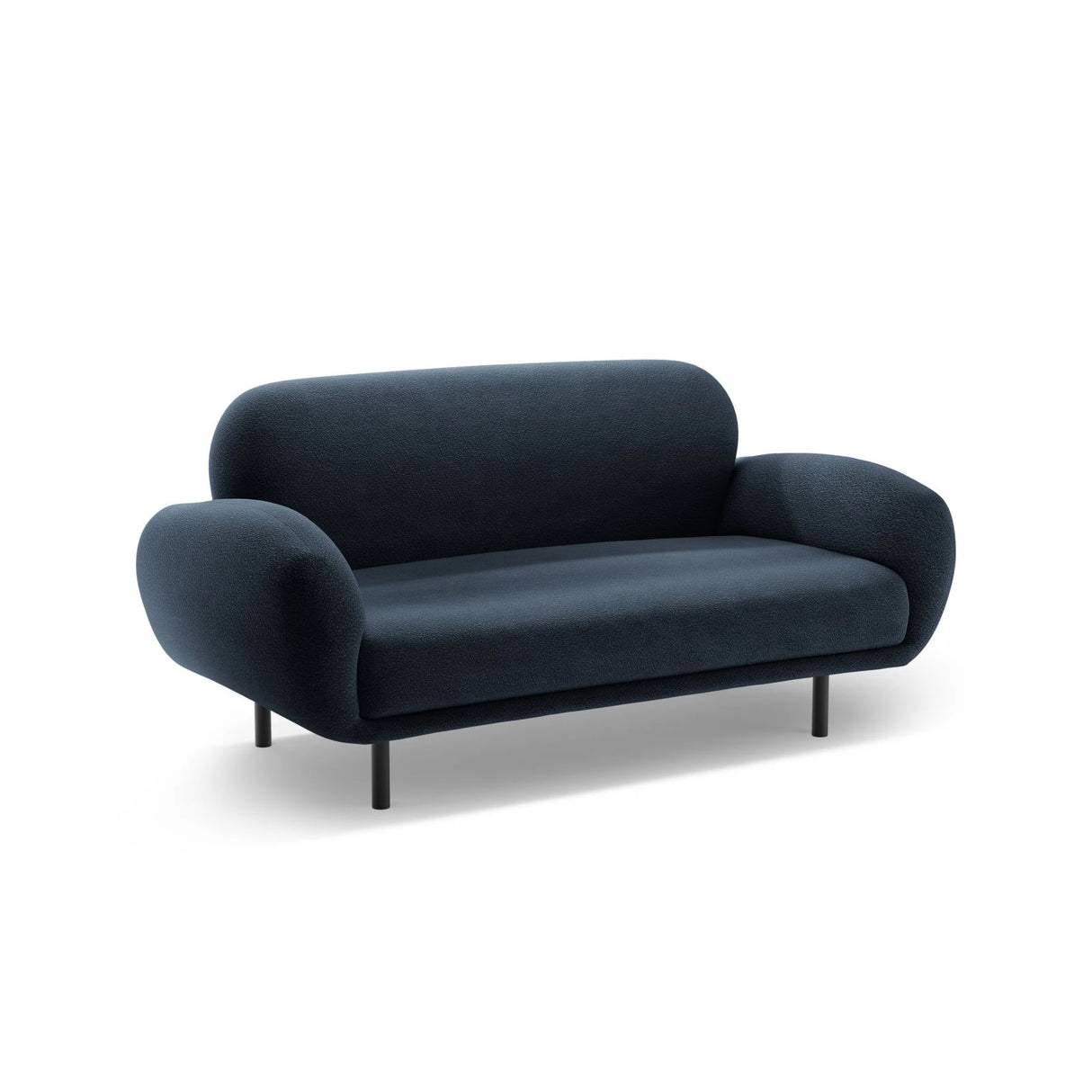 Poppy 2-Sitzer Sofa aus Boucle (Baloo 2088) in Dunkelblau, 148x72 cm – Bild 4