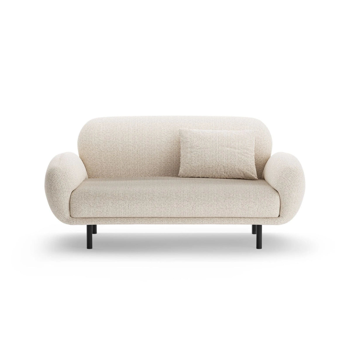 Poppy 2-Sitzer Sofa aus Chenille (SILENCIO 06) in Leichtes Beige, 148x72 cm – Bild 1