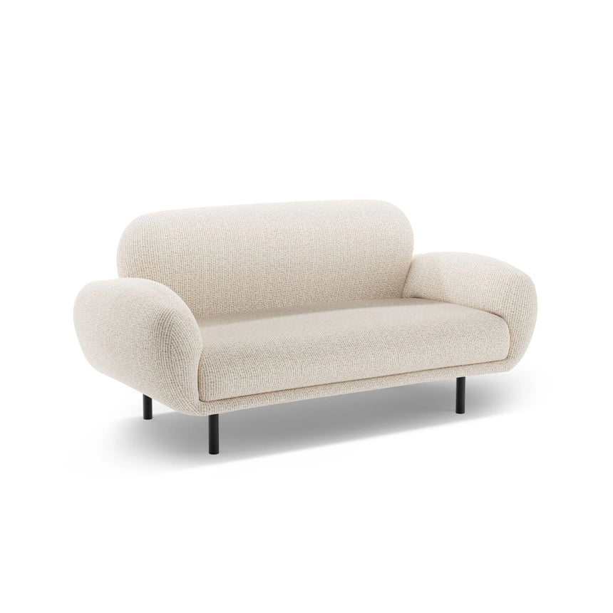 Poppy 2-Sitzer Sofa aus Chenille (SILENCIO 06) in Leichtes Beige, 148x72 cm – Bild 4