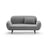 Poppy 2-Sitzer Sofa aus Samt (Casino Ash) in Hellgrau, 148x72 cm – Bild 1