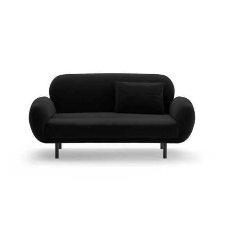 Poppy 2-Sitzer Sofa aus Samt (Casino Black) in Schwarz, 148x72 cm – Bild 1